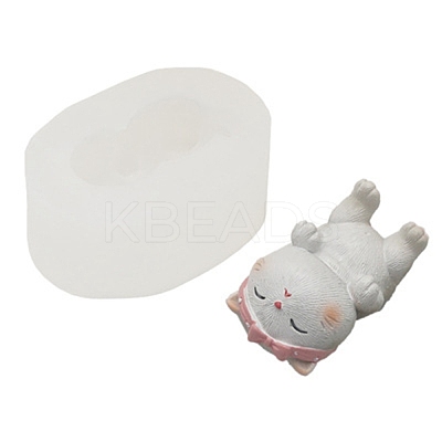 Sleeping Cat Food Grade Silicone Molds DIY-M031-34-1