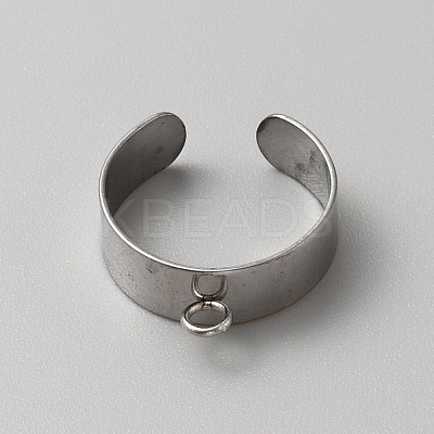 304 Stainless Steel Loop Ring Base LS-FIND-WH0161-31C-P-1