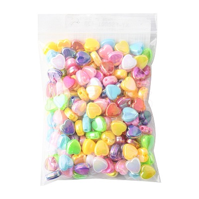 200Pcs 2 Colors ABS Plastic Beads KY-FS0001-42D-1