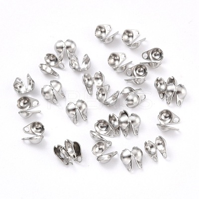 Tarnish Resistant 304 Stainless Steel Bead Tips STAS-P126-04P-1