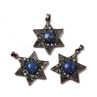 Dyed Natural Lapis Lazuli Pendants G-A297-06R-20-1