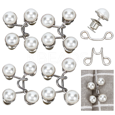 CRASPIRE 8 Sets 4 Style Zinc Alloy Button Pins for Jeans, with Plastic  Rhinestone, Garment Accessories, with Plastic Imitation Pearl, Mixed Color