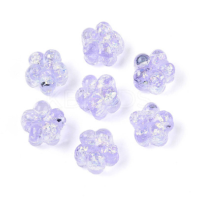 Handmade Foil Lampwork Beads Strands FOIL-T008-06F-1
