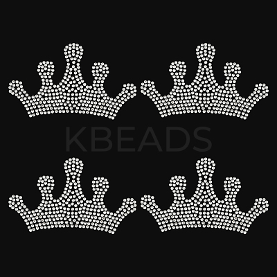 Crown Hotfix Rhinestone DIY-WH0622-047B-1