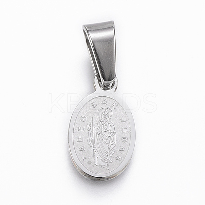 Non-Tarnish 304 Stainless Steel Religion Pendants STAS-G155-91P-1