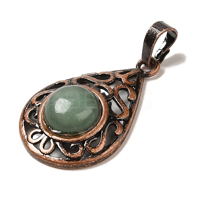 Natural Green Aventurine Pendants G-H065-02R-11-1