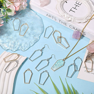 20Pcs 2 Colors Alloy Open Back Bezel Pendants FIND-CA0011-49-1