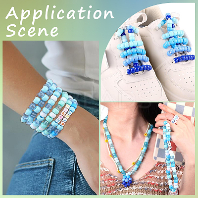 600Pcs 6 Colors Opaque & Tansparent Acrylic European Beads MACR-SC0002-02A-1