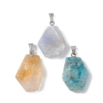 Natural Mixed Stone Pendants G-F739-02P-1