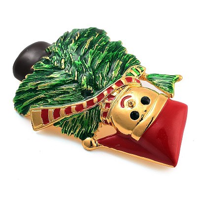 Christmas Theme Alloy Enamel Brooches JEWB-S022-05C-G-1