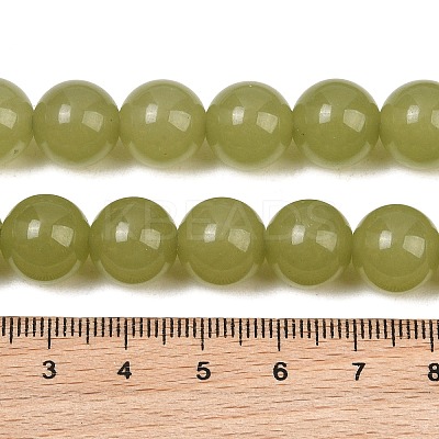 Natural Dyed White Jade Beads Strands GG-CBAEB22-B01-12mm-05-1