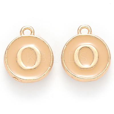 Golden Plated Alloy Enamel Charms ENAM-S118-06O-1