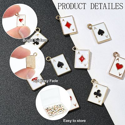 32Pcs 4 Styles Rack Plating Alloy Charms ENAM-YW0005-57-1
