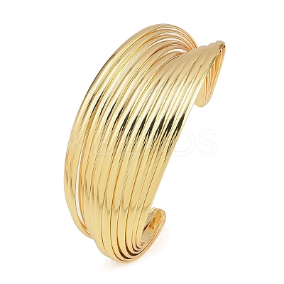 304 Stainless Steel Cuff Bangles for Women BJEW-P363-04G-1