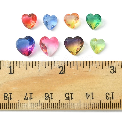 10Pcs 2 Style Faceted K9 Glass Rhinestone Cabochons GGLA-FS0001-02-1