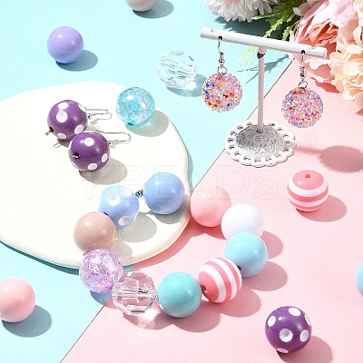 DIY Round Acrylic & Resin Jewelry Making Findings Kits DIY-FS0007-63-1