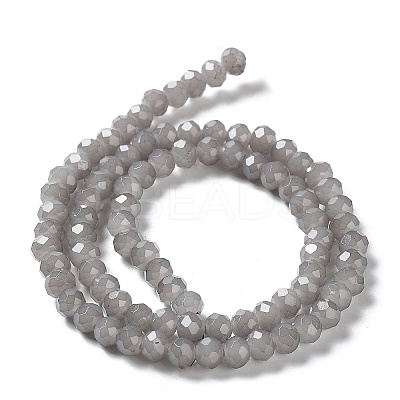 Baking Paint Imitation Jade Glass Bead Strands X-DGLA-A034-J6MM-A43-1