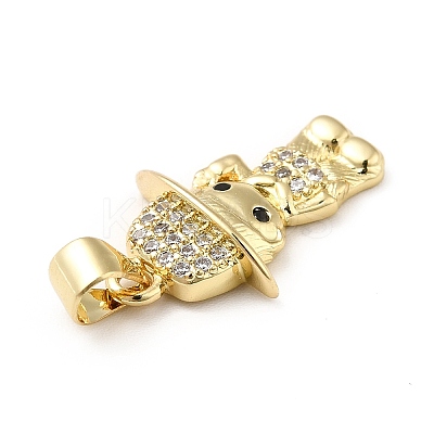 Brass Micro Pave Cubic Zirconia Pendants KK-H433-11A-G-1