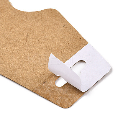 Fold Over Kraft Paper Adhesive Jewelry Display Cards for Necklace & Bracelet Display CDIS-YWC0001-03-1