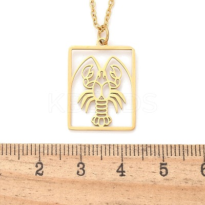304 Stainless Steel Necklace LS-NJEW-D330-01G-04-1