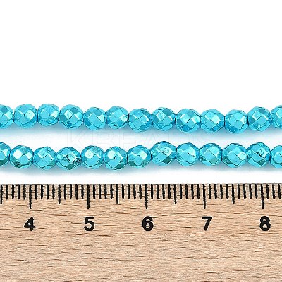 Baking Paint Electroplated Synthetic Non-magnetic Hematite Beads Strands G-H072-A01-01B-1