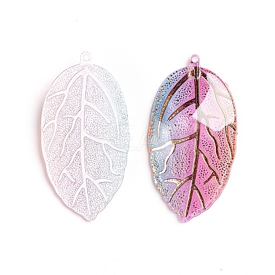 Rainbow Color Resin Pendants RESI-WH0008-31A-1