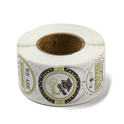 Graduation Theme Stickers Roll X-DIY-H167-04B-1