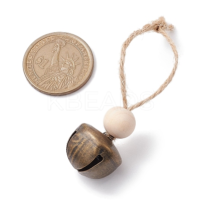 Iron Bell Pendant Decoration HJEW-JM02228-01-1