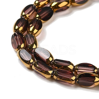 Electroplate Transparent Glass Beads Strands EGLA-Q127-A01-01D-1