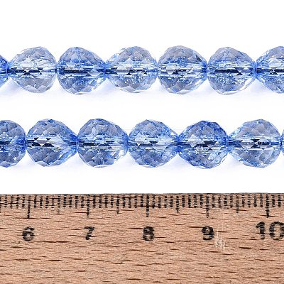 Crackle Transparent Glass Beads Strands GLAA-N068-04A-02-1