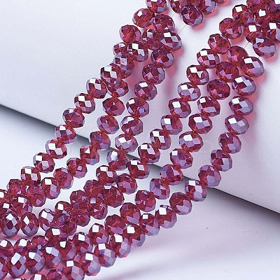 Electroplate Glass Beads Strands EGLA-A034-T3mm-A02-1