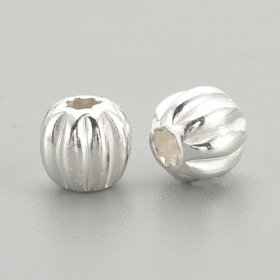 925 Sterling Silver Corrugated Beads LS-STER-S002-14-3mm-1