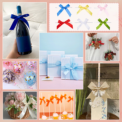 60Pcs 6 Colors Polyester Bowknot FIND-PH0021-91-1