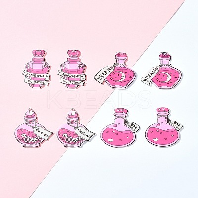 8Pcs 4 Styles Acrylic Pendants MACR-FS0001-76-1