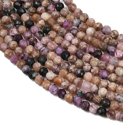 Natural Charoite Beads Strands G-P618-3mm-04-1
