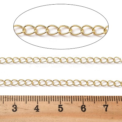 Brass Curb Chains KK-P304-02A-KCG-1