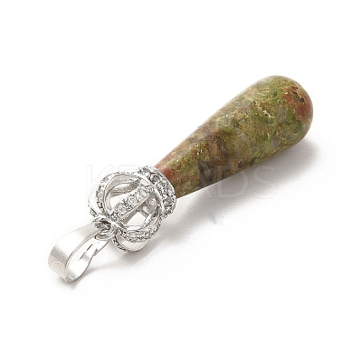 Natural Unakite Pendants G-G976-01P-07-1