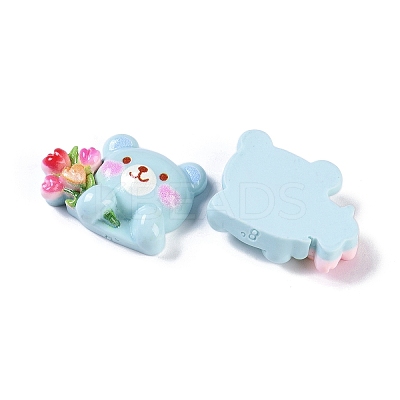 Cartoon Bear Opaque Resin Decoden Cabochons CRES-I031-03-1