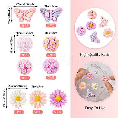 DIY Flower Butterfly Jewelry Making Findings Kits DIY-TA0010-18-1