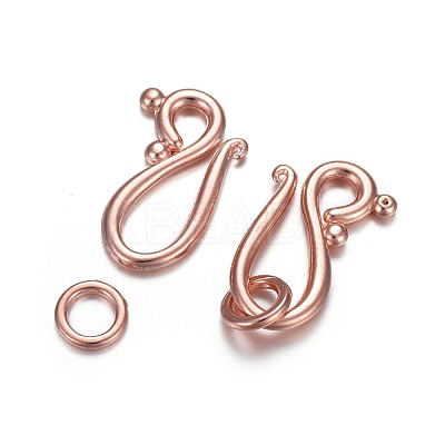 Alloy Hook and Eye Clasps LF1277Y-RG-NR-1