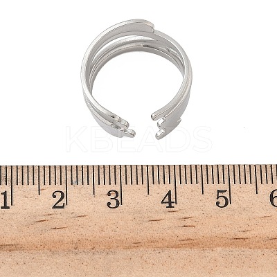 304 Stainless Steel Cuff Rings for Women RJEW-A079-08C-P-1