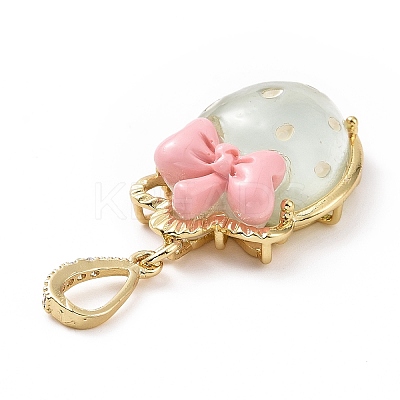 Opaque Resin Pendants KK-G406-51G-03-1