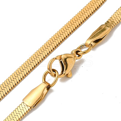 Brass Snake Chain Necklaces for Women NJEW-G084-03G-1