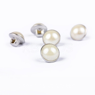 Resin Shank Buttons BUTT-WH0016-04P-14-1