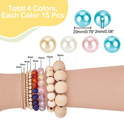 ABS Plastic Imitation Pearl Beads KY-PH0001-74B-1