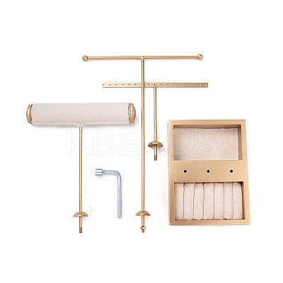 3-Tier Iron T-Bar Jewelry Display Risers ODIS-C008-01G-1