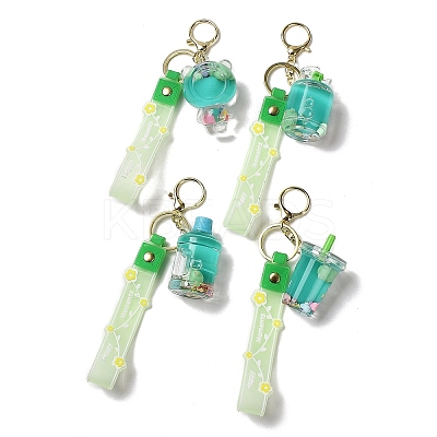 Mixed Bottle Acrylic Pendant Keychain Decoration KEYC-D018-07-1