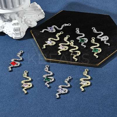 12Pcs 2 Colors Rack Plating Alloy Rhinestone Pendants FIND-FS0003-70-1