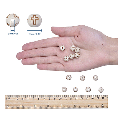 Unfinished Wood Beads LS-X-WOOD-S656-LF-1