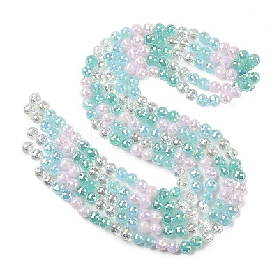 Electroplate Glass Beads Strands EGLA-D300-06-8mm-15-1